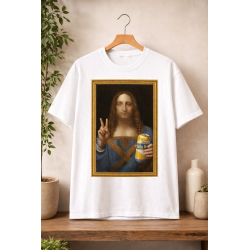 The Holy Beer (Leonardo da Vinci Salvator Mundi) Fun T-Shirt